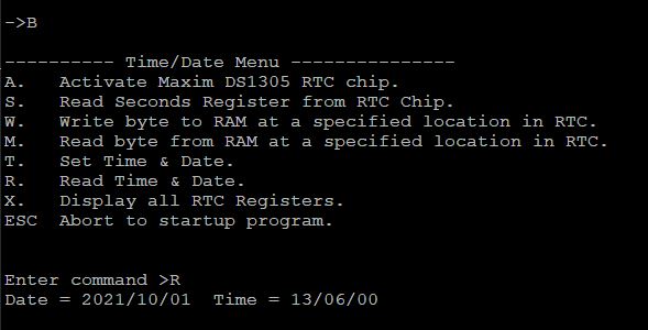 RTC Menu