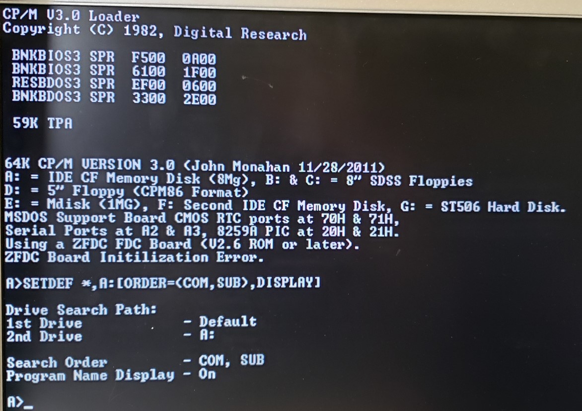 Old CPM System with ZFDC