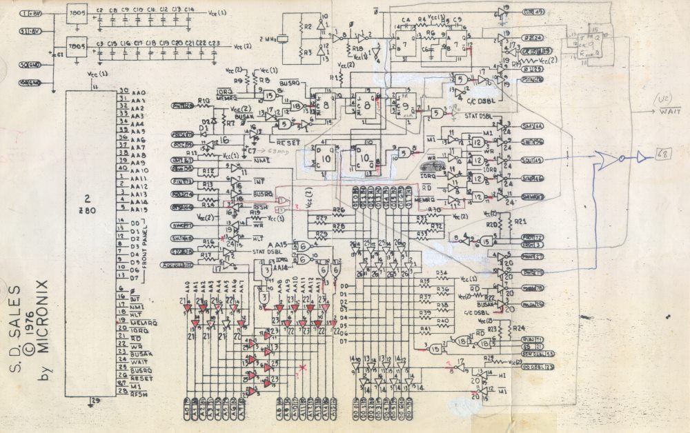 Schematic SD Systems Z8800 CPU card